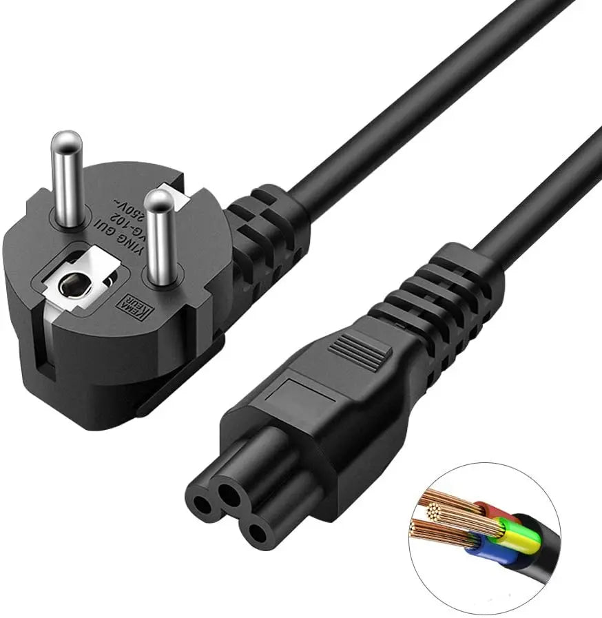1.5M EU US Universal Laptop 3-pin Charger Plug Power Adapter Cord Cable For HP Dell Toshiba Sony ASUS Lenovo Samsung notebook