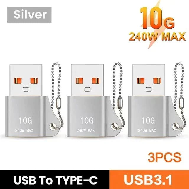 USB To Type-C Adapter 10A OTG USB 3.0 Type C Male To USB Female Converter Fast Charging Data Transfer For Macbook iphone Samsung