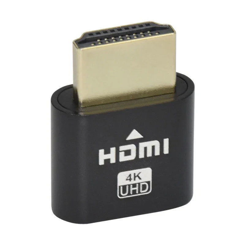 HDMI-compatible Dummy Plug Virtual Display Headless Ghost Display Emulator 4K DDC EDID Dummy Emulator Adapter For Bitcoin Mining