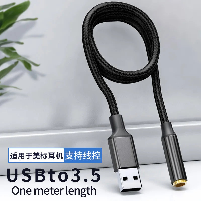 USB to 3.5mm Audio Jack Adapter USB A to 3.5mm TRRS USB to Audio Jack Adapter Headset External Stereo Sound Card