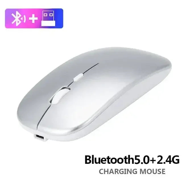 2025New Bluetooth Wireless Mouse USB Optical Rechargeable Mouse for Computer Laptop PC Macbook Gaming Mouse Gamer 2.4GHz 1600DPI