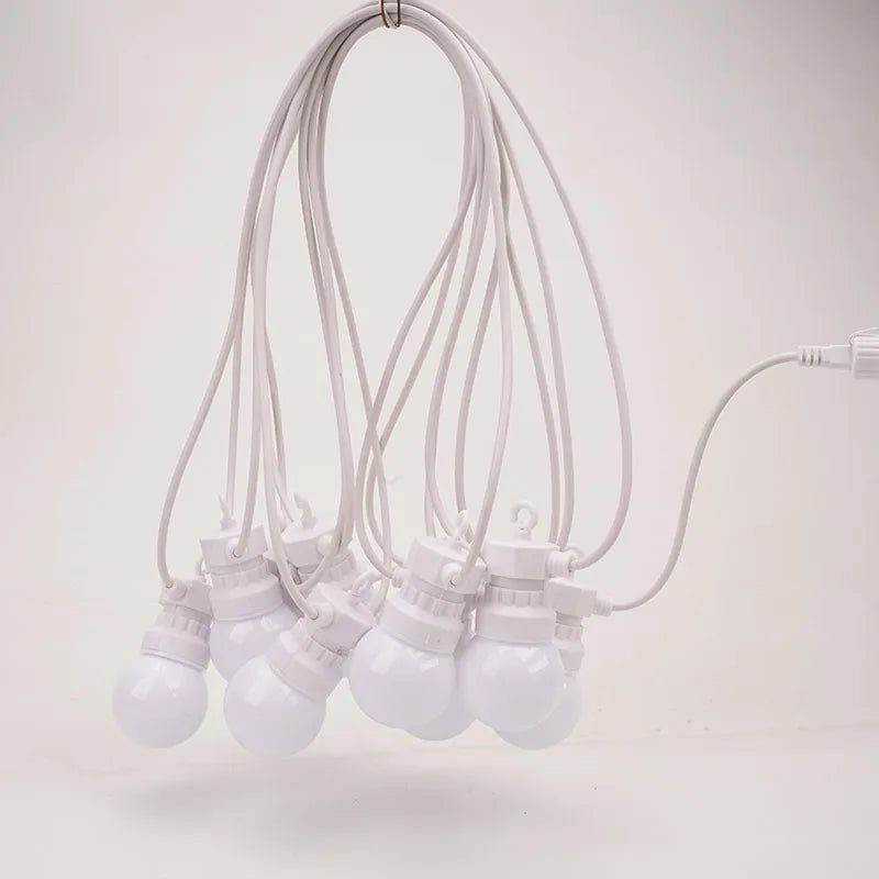 23M Patio String Light Bulbs G50 Milky Outdoor Camp Waterproof IP44 Lamp Christmas Garland Bulbs Garden Wedding Party LED Lights