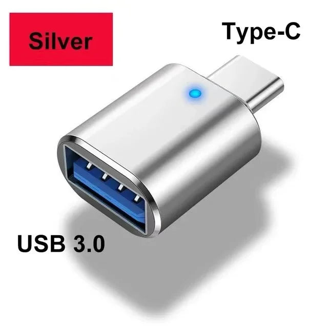 USB 3.0 OTG adapter USB-C to USB A converter suitable for Macbook Samsung Xiaomi Huawei LED USBC OTG connector