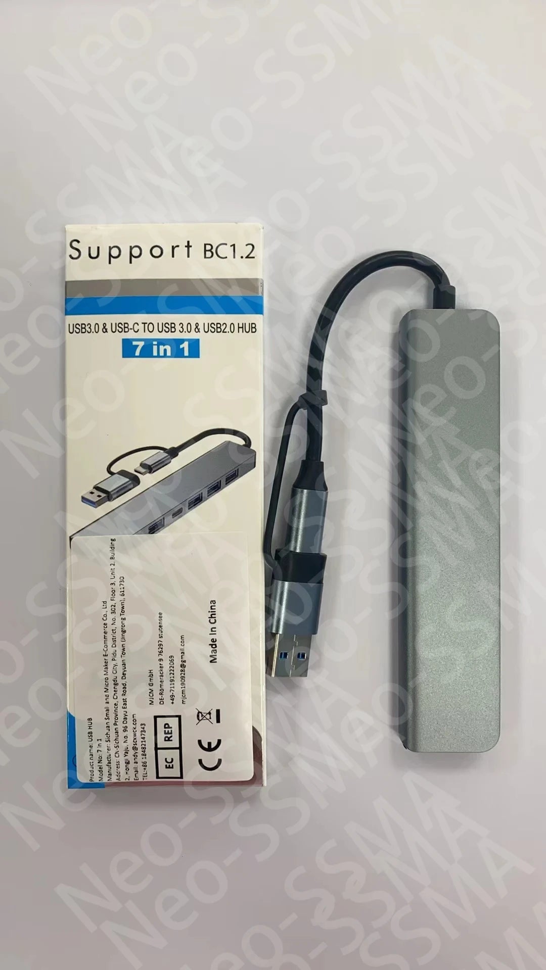 USB-C Hub USB 3.0 HUB C Ports to 7 Ports USB HUB USB Splitter with USB 3.0 4 USB 2.0 and 2 USB C Ports USB Distributor