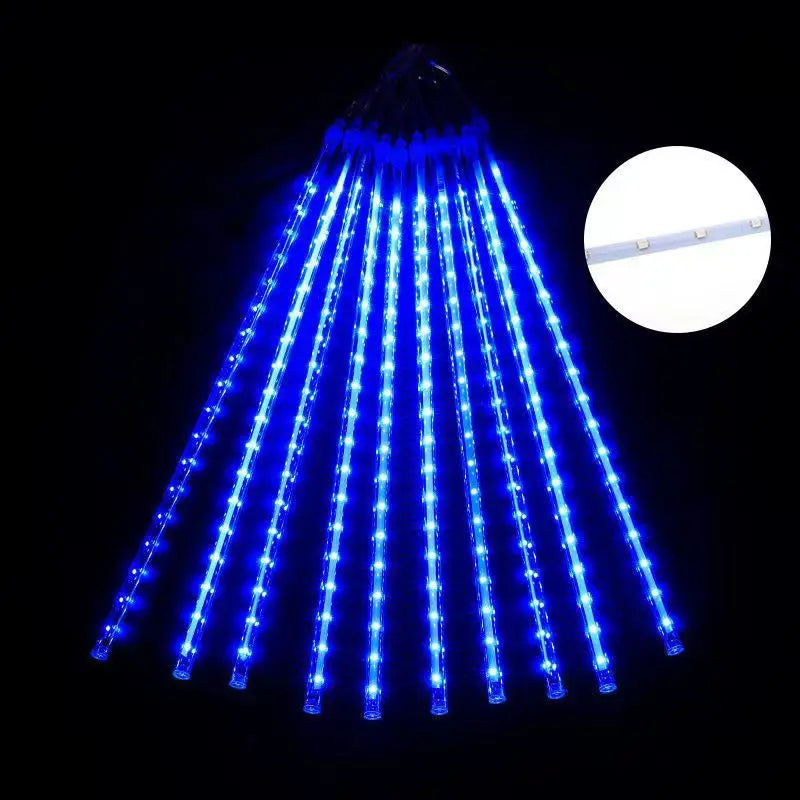 1pc 30CM LED Meteor Shower Rain Lights Waterproof Falling Raindrop Fairy String Light for Christmas Holiday Party Patio Decor