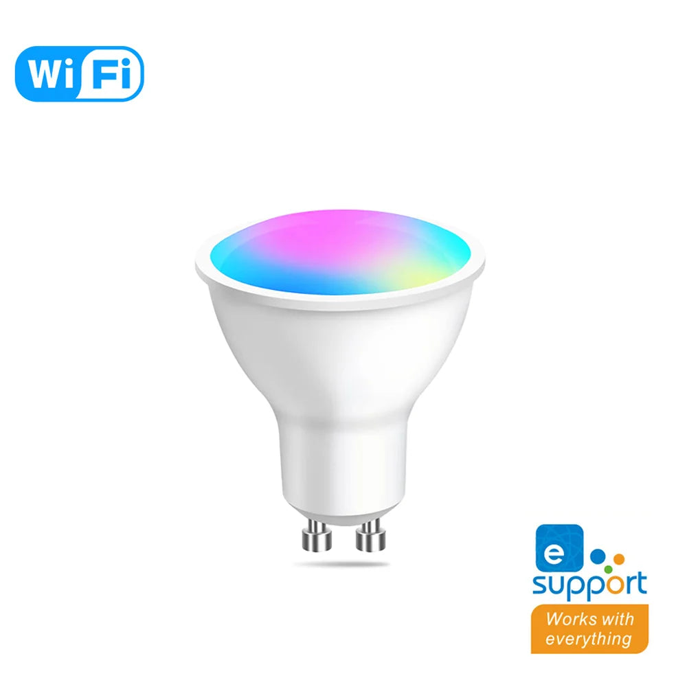GU10 Zigbee/Wifi Led Light Bulb RGB CW WW Spotlights Led Bulbs Smart Led Lamp Work With Alexa Echo Hub Google Yandex Smartthings