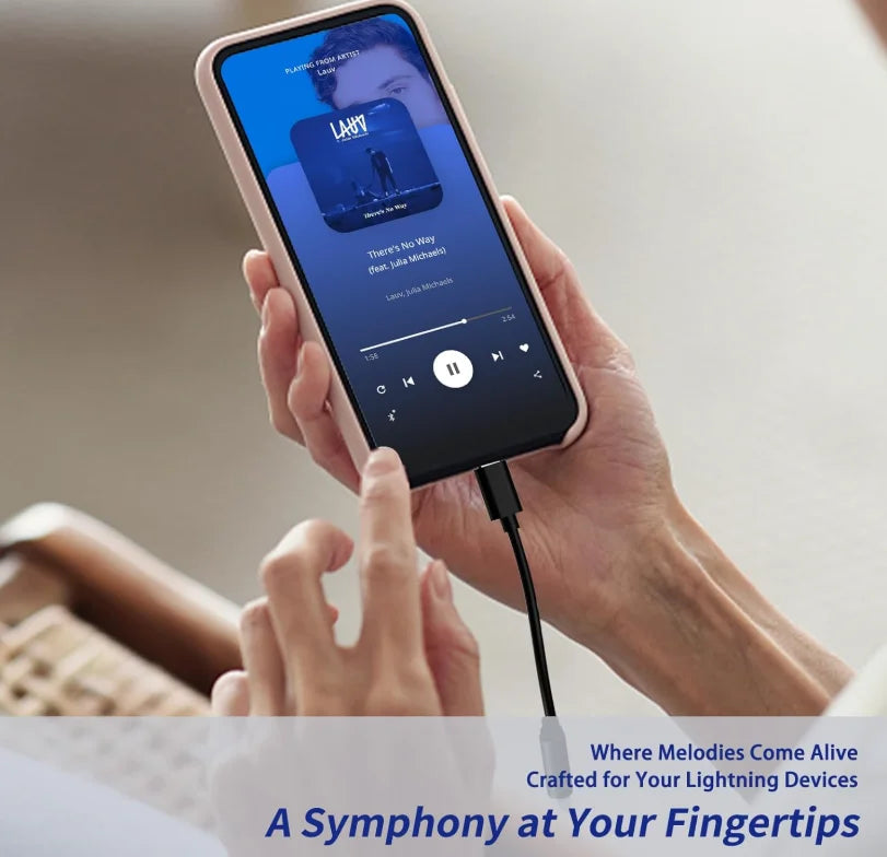 2 Pack MFi Certified Lightning to 3.5 mm Headphone Jack Adapter for iPhone, Earphone Converter Dongle Aux Audio Cable - Co