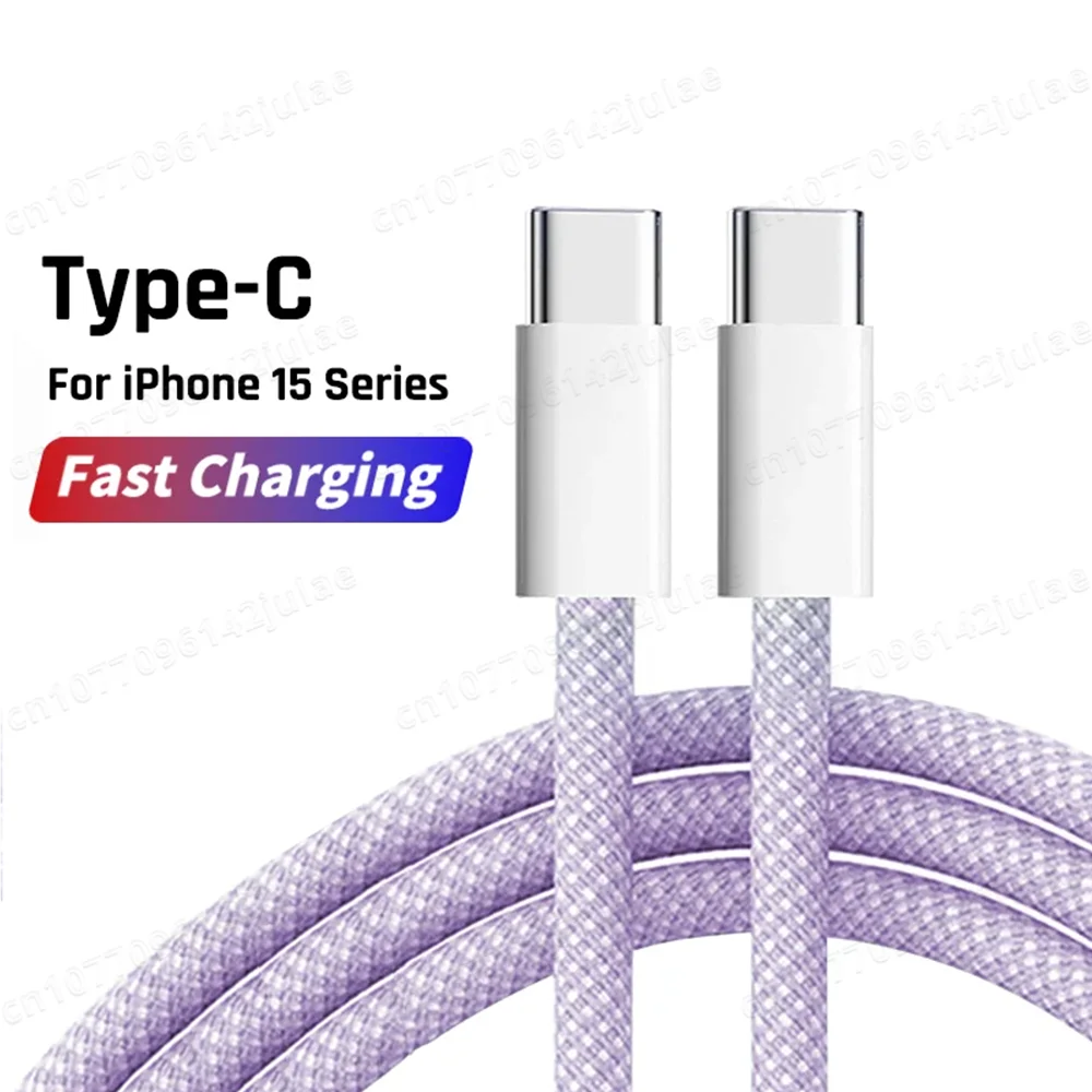 NNBILI 60W USB C to USB C Fast Charging PD Cable For iPhone 15 Pro Max Plus iPad Air 5 Samsung Huawei Xiaomi Type-C to Type-C 