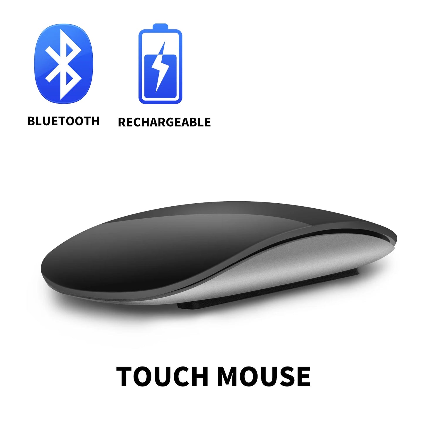 Bluetooth 4.0 Wireless Mouse Rechargeable Silent Multi Arc Touch Mice Ultra-thin Magic Mouse For Laptop Ipad Mac PC Macbook