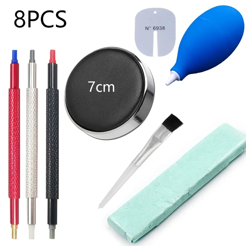6/8PCS Watch Dust Air Blower Pump Rubber Cleaning Wristwatch Parts Cleaner Brush Tool Cleaning Suit Watch Repair Tool Care Kit