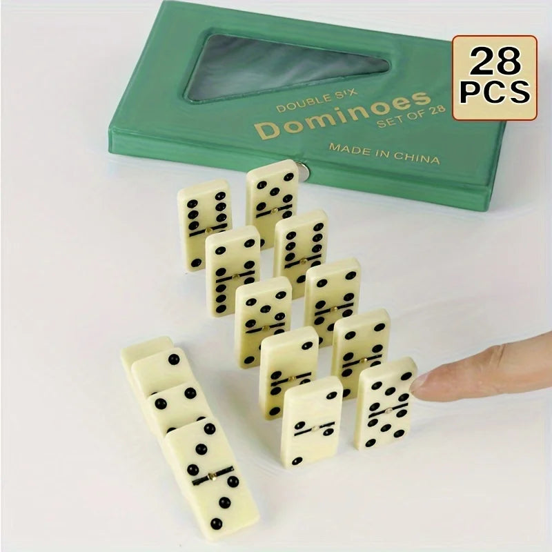 Domino chess set-high-quality board game toys, equipped with sturdy PVC storage boxes, very suitable for family game nights