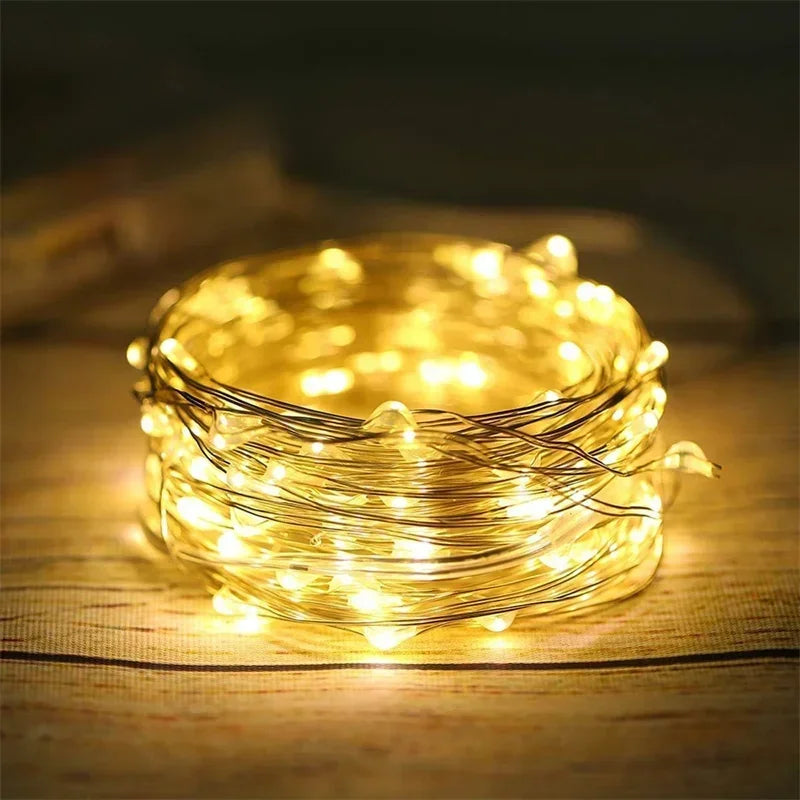 20m USB LED String Lights Fairy String Lights Warm White LED String Lights for Christmas Wedding Party Home Holiday Decoration