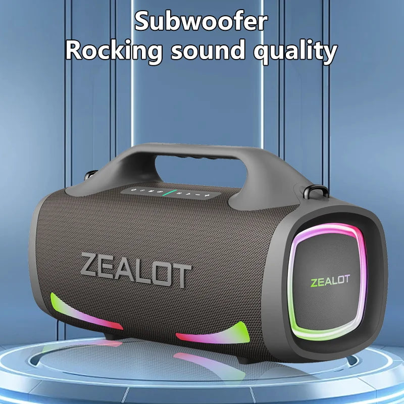 Zealot S79 100W Wireless speaker, Outdoor Portable Subwoofer Speaker, Hifi Sound quality,Dual Pairing, Fast Charging,24000mAh.