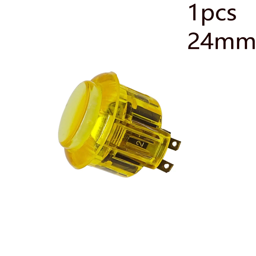5V LED Illuminated Arcade Light Push Button 30mm/24mm Clear Plastic Coin Operated Joystick Game Button for DIY Arcade Machine