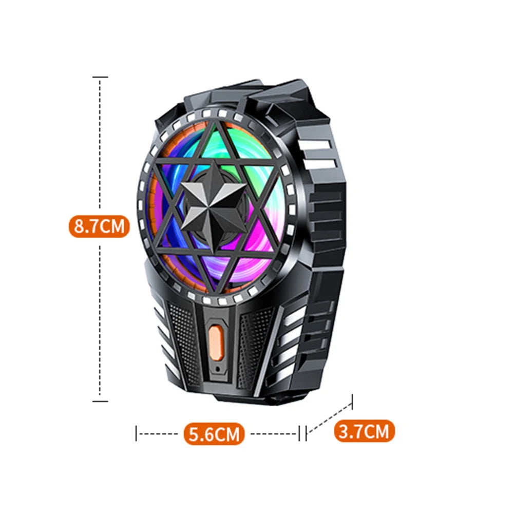 Portable Cooler For Mobile Phone Radiator Cooling Fan For Mobile Phone Fan Cell Cooling Plate Phone Cooler with RGB Light