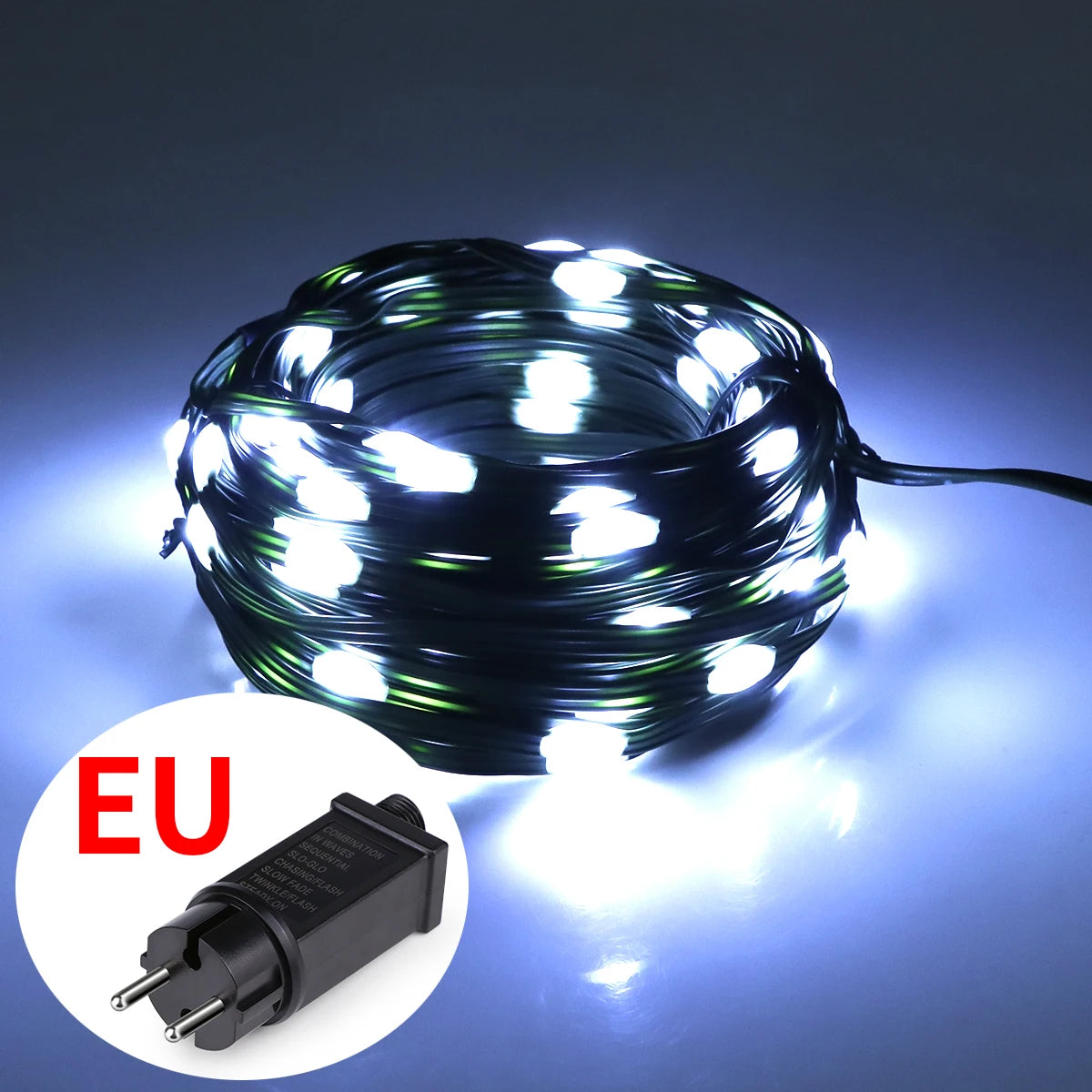 30M 20M 50M 10M 100M LED String Light 24V RGB Warm White Waterproof Outdoor Garland Christmas Decoration Garden Xmas Lights