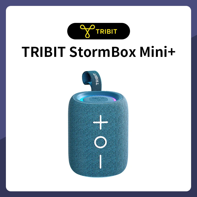 TRIBIT StormBox Mini Bluetooth Speaker, 12W 360° Sound With XBass, LEDs, 12 Hours playtimes, IPX7 Waterproof, For Hiking/Outdoor