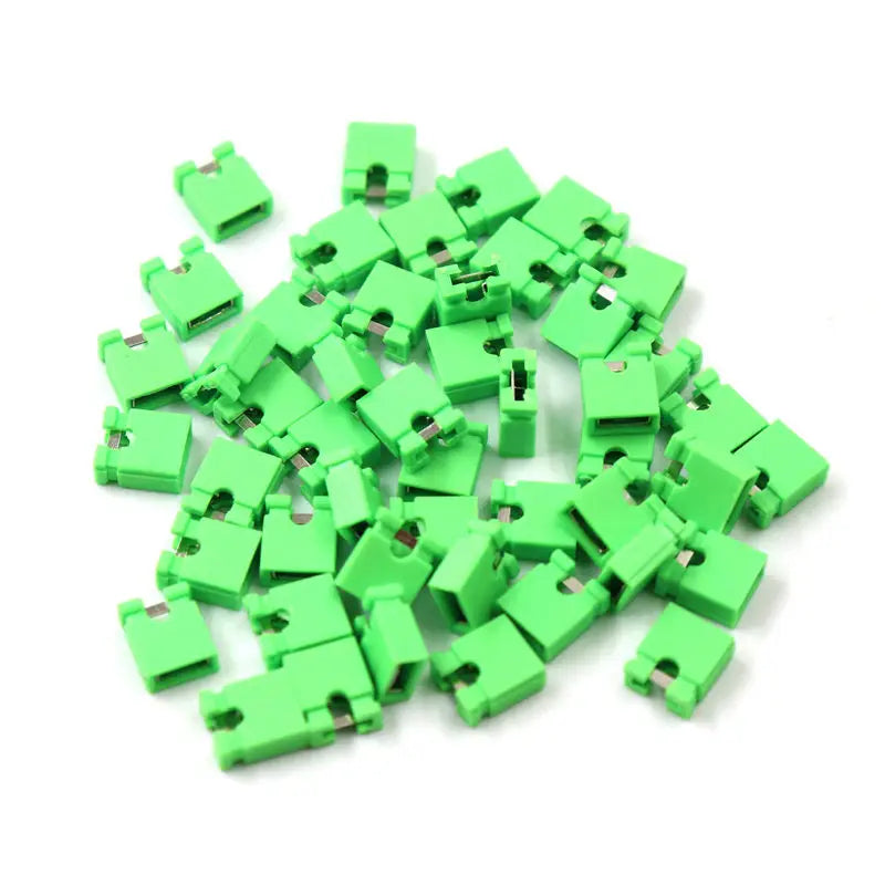 100PCS Pitch jumper shorted cap & Headers & Wire Housings 2.54MM SHUNT Black Yellow White Green Red Blue Opening Hole