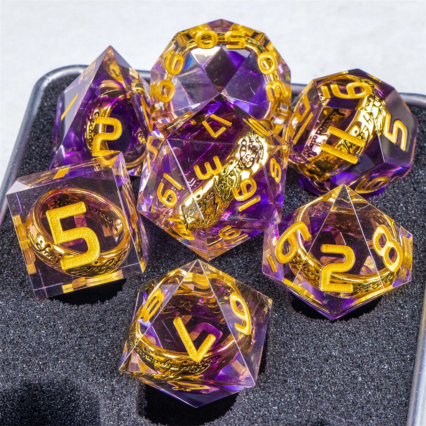 Include One Rings Dice Set, Lord of Dice Polyhedral Dice Set, The Ring Dice, d d dice