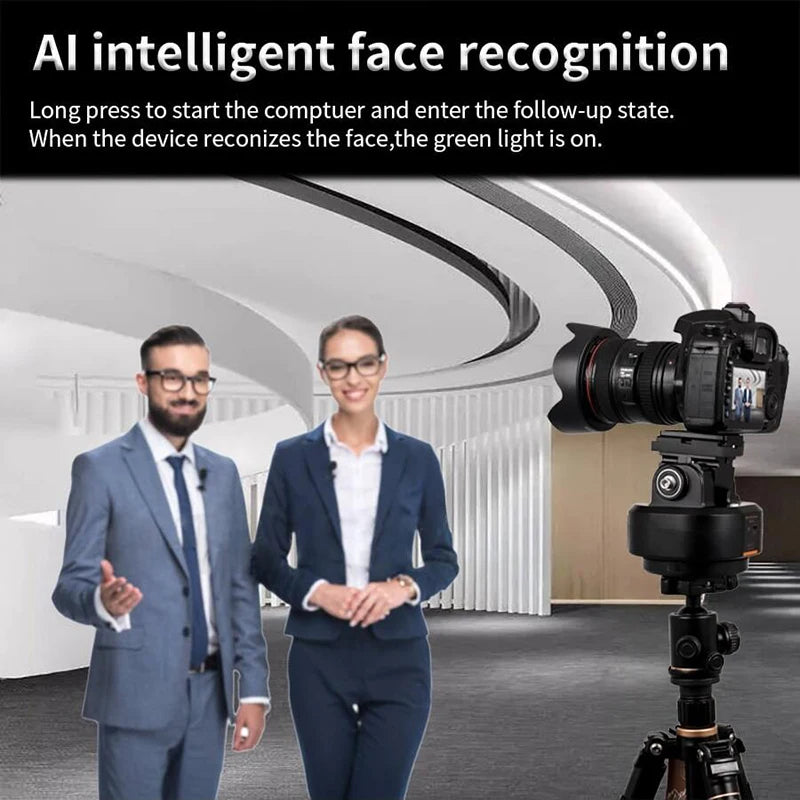 ZIFON YT2000 Remote Motorized PTZ, AI Face Recognition, Horizontal 360° Rotation for Camera Smartphone Action Camera Live Stream