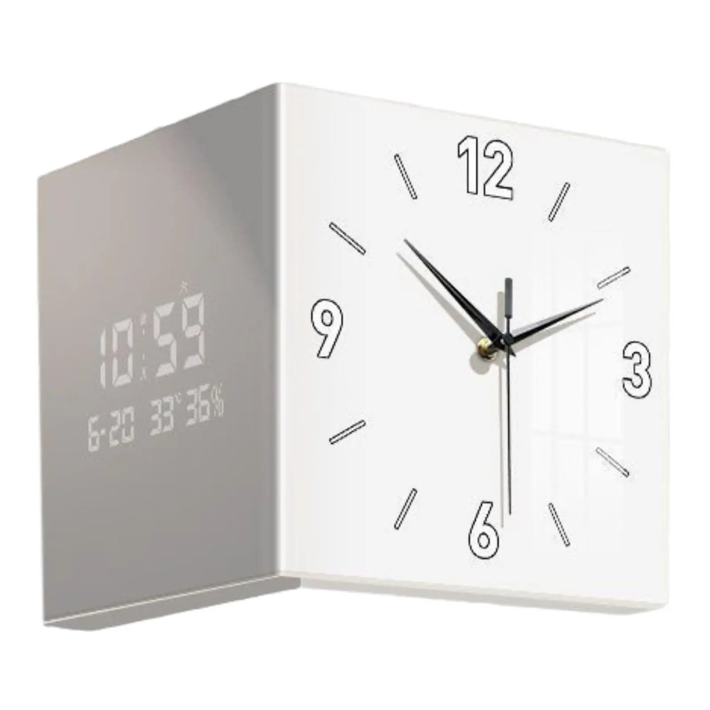 Double-sided Living Room Corner Wall Clocks  Nordic Modern Creative Luxury Electronic Wall Clock Valentines Day Gift Home Decor