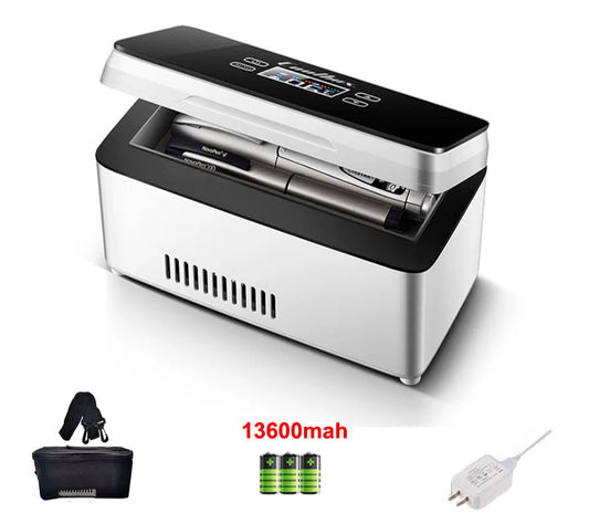 13600mah High Power Mini Refrigerator Insulin Pill Box Dispensing 0-18 Degrees Refrigerated USB Charging Refrigerated Incubator