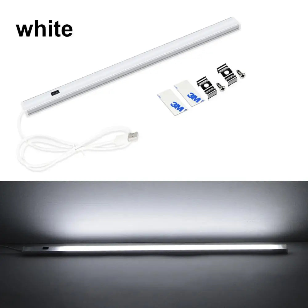 30/40/50cm Aluminium Profile USB LED Bar Light Strip 5V Hand Scan Motion Sensor Kitchen Lamp Bathroom Bedroom Cabinet Lighting