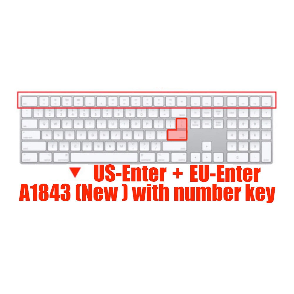 Desktop PC for Apple Bluetooth Wireless keybord MLA22LL/ A1644 A1314 IMAC Keyboard cover Protector Silicone Cover US/EU Version