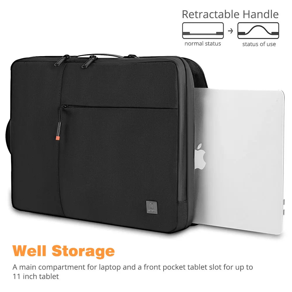 WIWU New Portable Laptop Sleeve 13 14 Double Layer Laptop Bag for MacBook Air 15 Air 13 2025 Case Waterproof Bag for Laptop 15.6