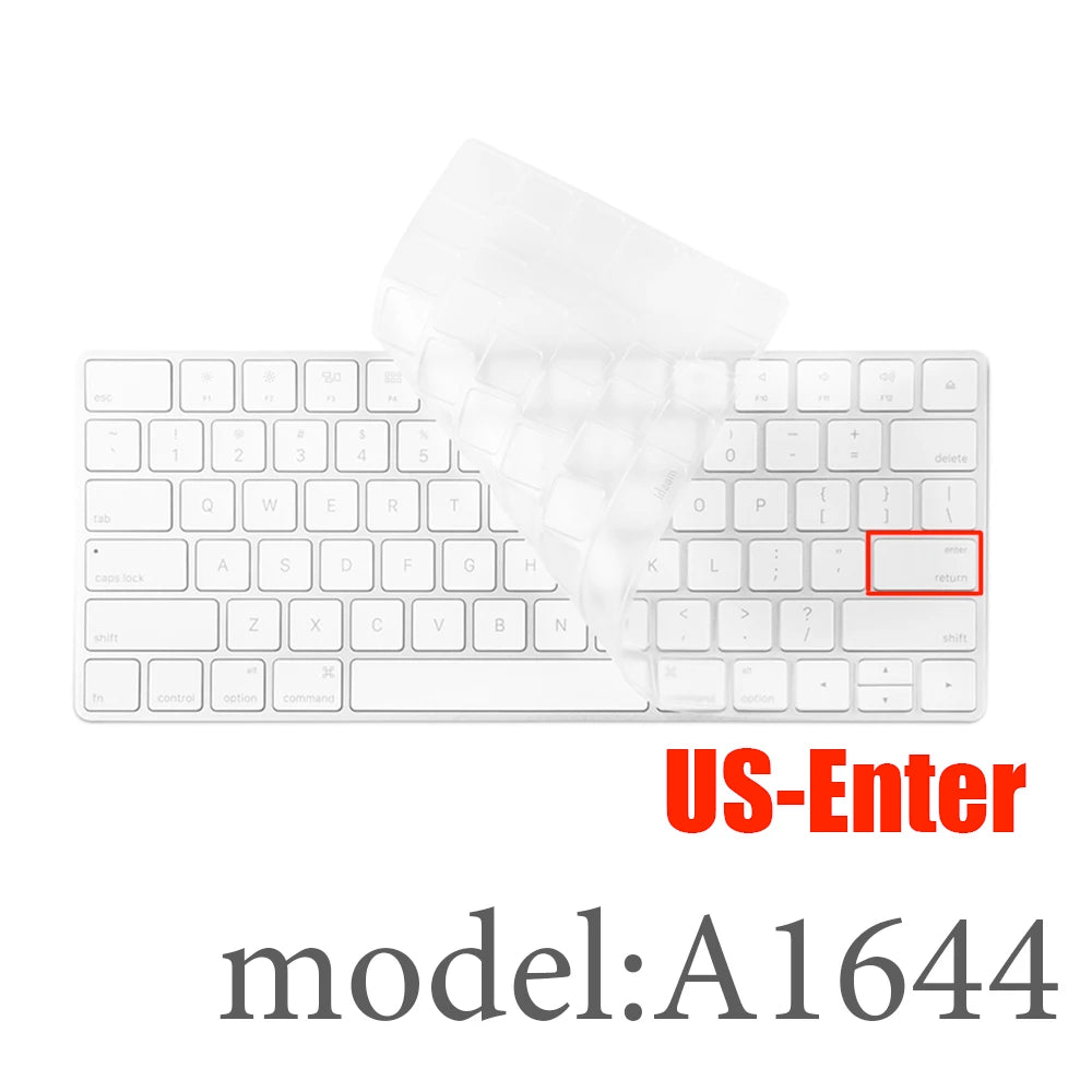 Desktop PC for Apple Bluetooth Wireless keybord MLA22LL/ A1644 A1314 IMAC Keyboard cover Protector Silicone Cover US/EU Version