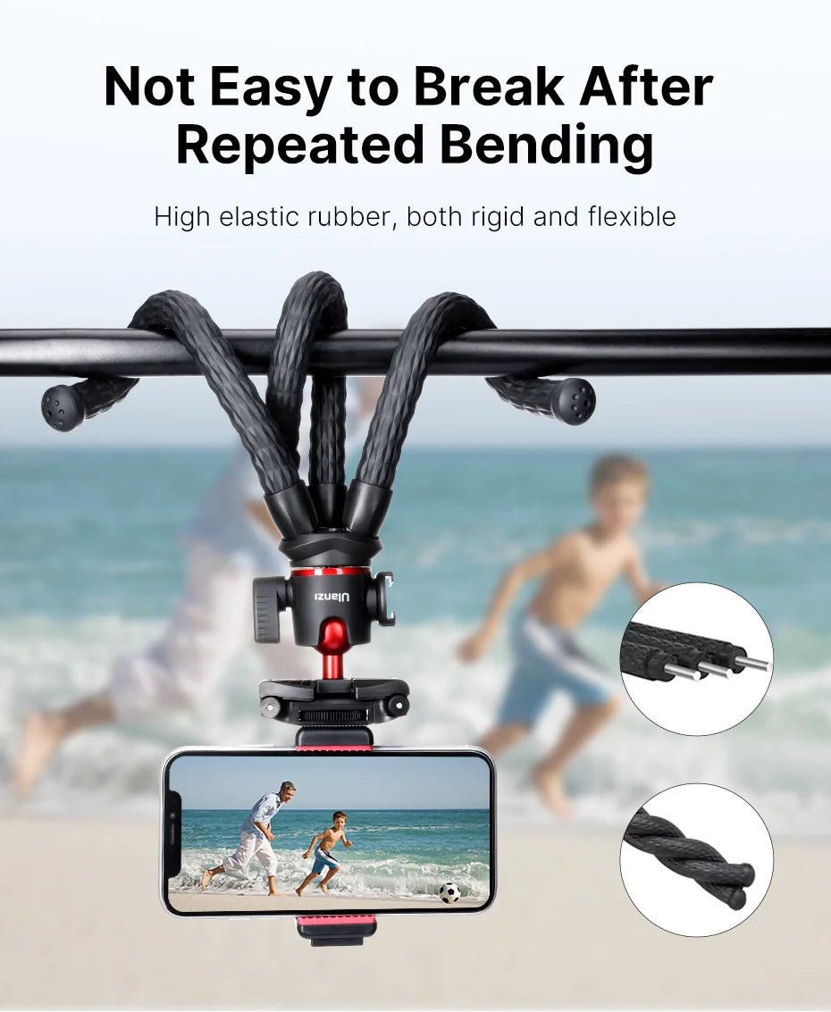 VIJIM Ulanzi MT-33 Flexible Octopus Tripod for Phone Camera DSLR 2in1 Design Tripod With Phone Holder Side Cold Shoe 1/4'' Screw