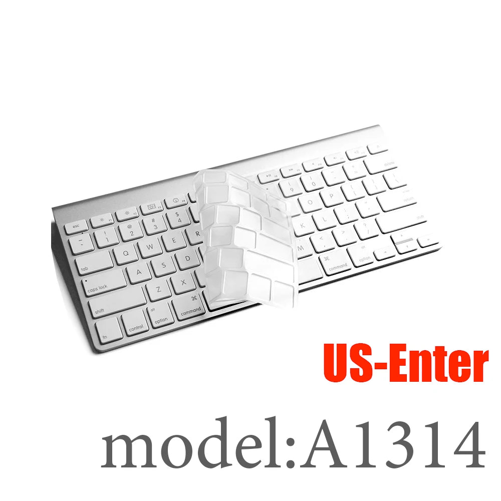 Desktop PC for Apple Bluetooth Wireless keybord MLA22LL/ A1644 A1314 IMAC Keyboard cover Protector Silicone Cover US/EU Version