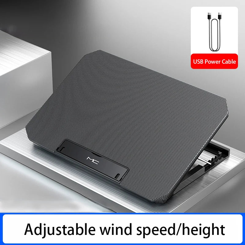 Gaming Laptop Cooler Large Size For 12-16 Inch Notebook Two USB Laptop Cooling Pads Wind Speed Adjustable Silent Laptop Stand