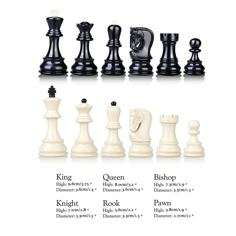 Exquisite Standard Heavy Plastic Tuba Chess Pieces Excluding Chessboard Nonmagnetic Home Entertainment Games