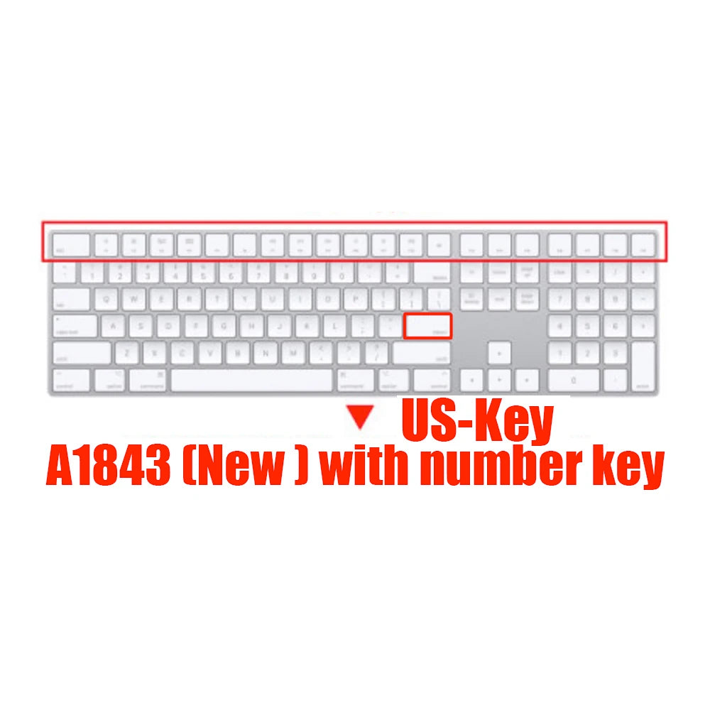 Desktop PC for Apple Bluetooth Wireless keybord MLA22LL/ A1644 A1314 IMAC Keyboard cover Protector Silicone Cover US/EU Version