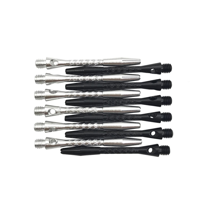 High-quality 6Pcs/Lot Darts Shaft Aluminium Alloy Material 45mm Shafts Silvery White and Black Two Colour