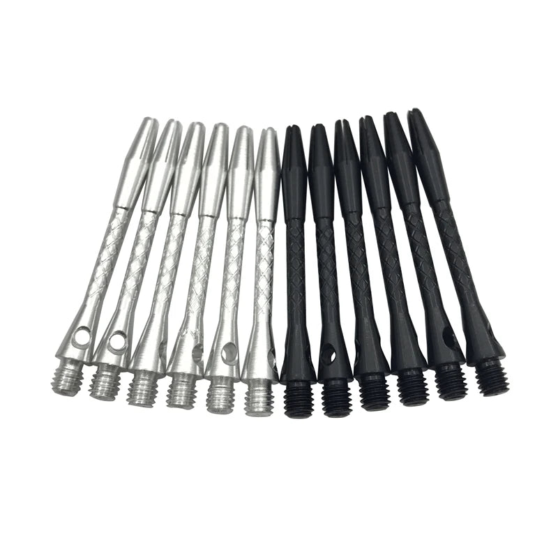High-quality 6Pcs/Lot Darts Shaft Aluminium Alloy Material 45mm Shafts Silvery White and Black Two Colour