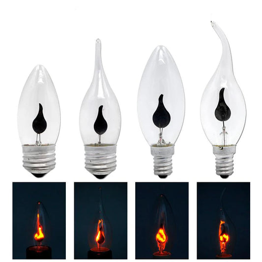 Vintage Edison E14 E27 Led Bulb Candle Light Flame Effect Bulb 3W AC220V Home For Decor Lighting Ampoule Candle Bulb