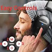 ZOHAN Electronic Headphone 5.0 Bluetooth Earmuffs Hearing Protection Headphones for Music Safety Noise Reduction Charging