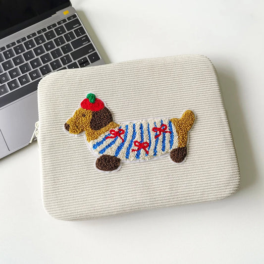 Cute Dogs Laptop Sleeve Bag 13-14 15-16 Inch Dachshund Pet Protective Computer Cases Laptop Cover 9.7-11 in Tablet Travel Cover