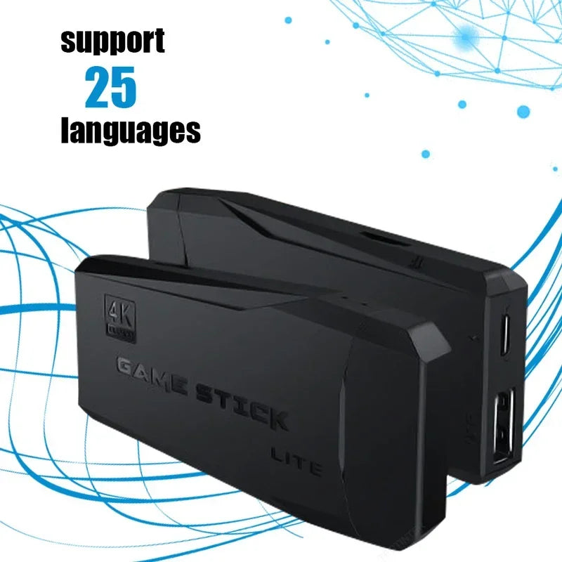 M8 4K Retro Game Stick - 64GB Handheld Console Preloaded with 20,000+ Games & Wireless Controller for PS1 Emulation