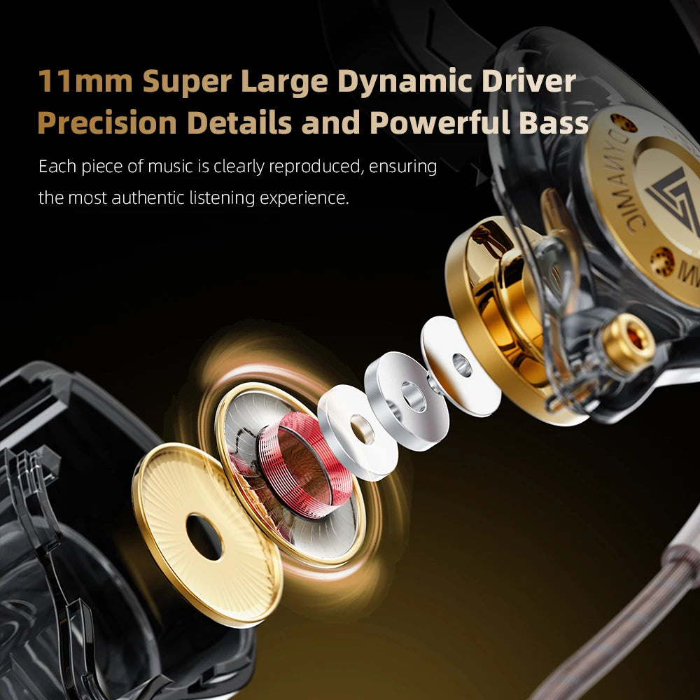 Dynamic Surround Sound Bass Earphones Earbud 3.5MM AUX In-Ear Monitor Headphones HIFI Noise Cancelling Sport Headset