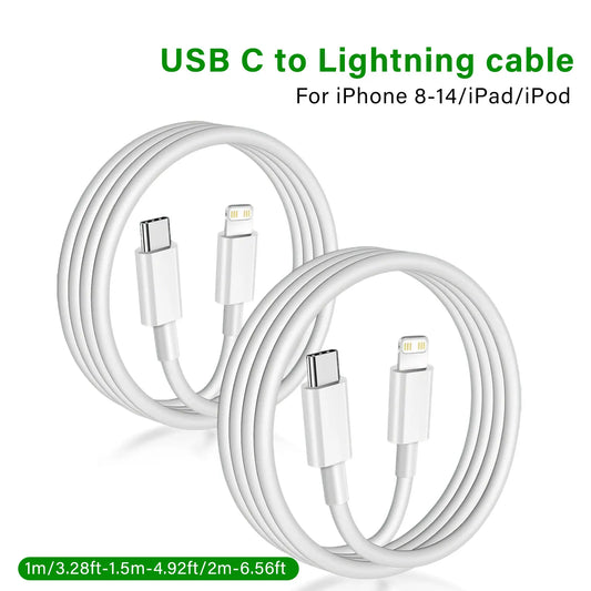 USB C to Lightning Cable for iPhone 14 13 Pro 12 Pro Max 11 Xs Max XR X 8 se iPad AirPods Pro Type C PD Fast Charger Cord wire