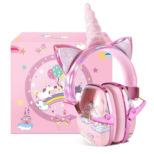 Cute Unicorn Kids Ear Protection Safety Ear Muffs Noise Reduction Ear Defenders Children Hearing Protectors Christmas Kid Gifts