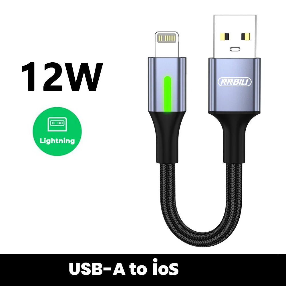 NNBILI 0.25M 0.5M Short Type C to USB C Cable Fast Charging For iPhone16 15 Xiaomi Samsung Huawei Power Bank USB C Data Cable