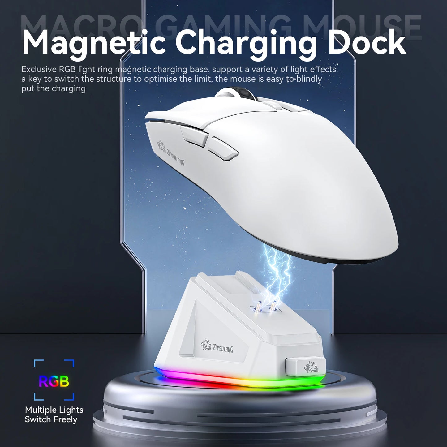 X2 Gaming Mouse Wireless PAW3311 1K Hz ATTACK SHARK X11 Same Model Magnetic RGB Lightweight Macro Mouse Tri-mode Connectione