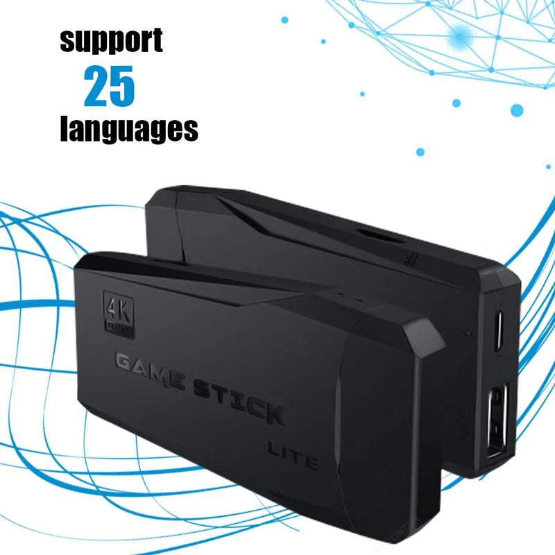 M8 4K Retro Game Console - 64GB Handheld TV Stick with 20,000+ Preloaded Games & Wireless Controller