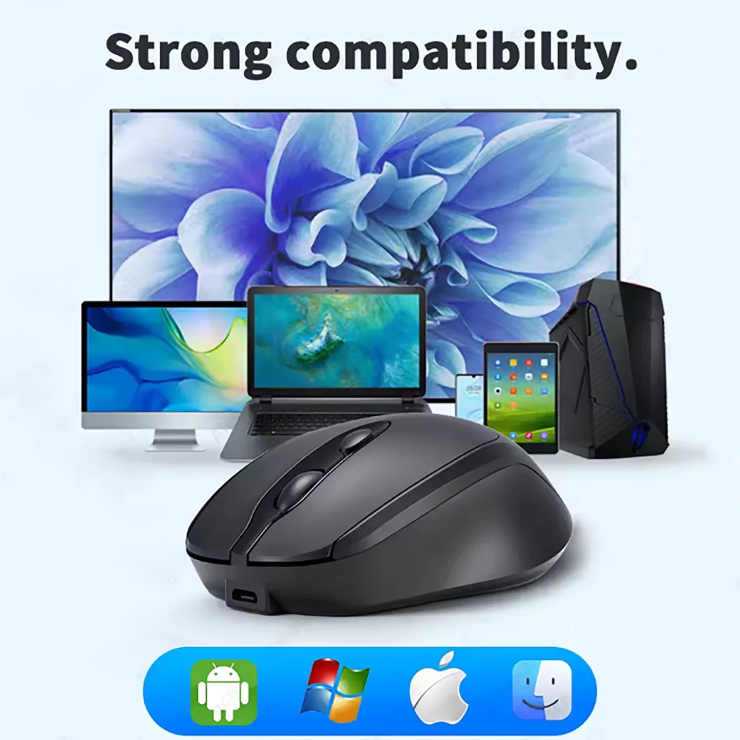 Rechargeable Wireless Bluetooth Mouse Silent WIRELESS COMPUT MOUS USB Ergonomic Gamer Mouse For Computer Laptop Macbook 2025New