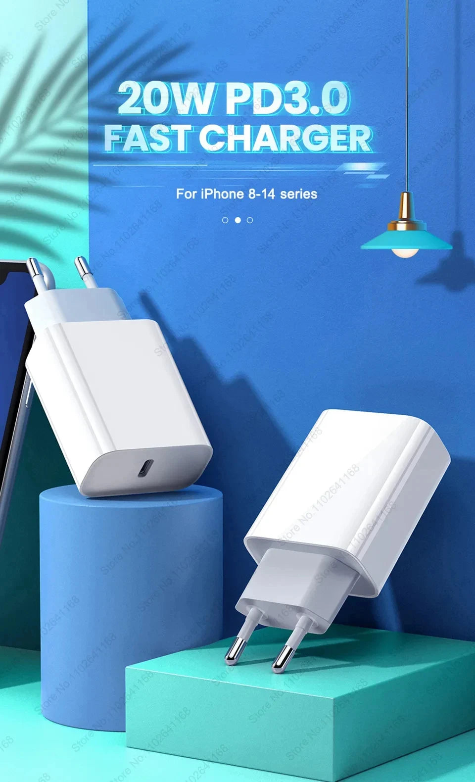 PD 20W Fast Charger For iPhone 16 15 11 12 13 14 Pro Max Plus Fast Charging Cable For Apple iPhone Charger Plug Phone Accessory