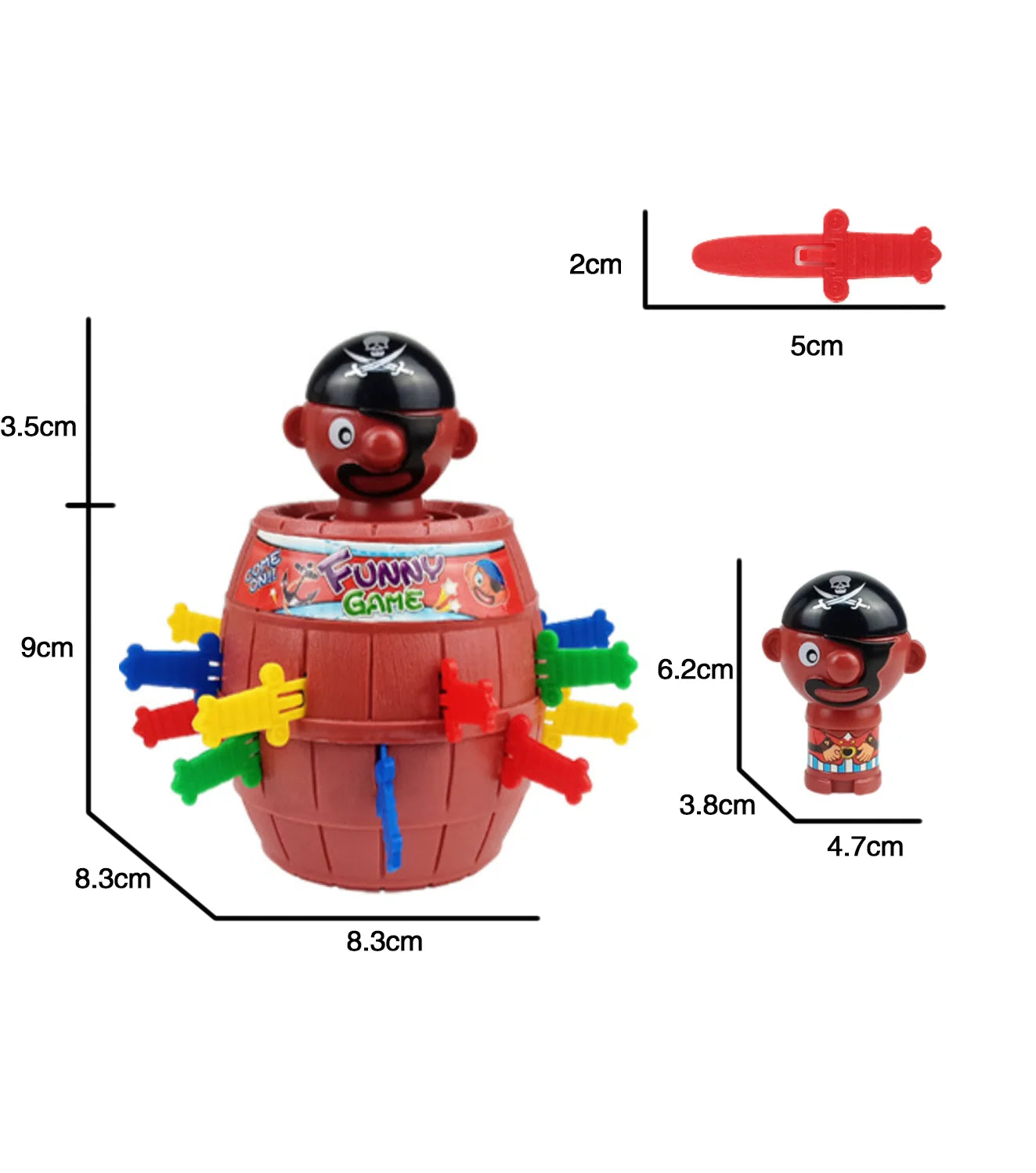 Children's Party Fun Prank Toy Pirate Bucket Toy, Lucky, Jump, Sword, Explosion, Interactive Family Fun Games